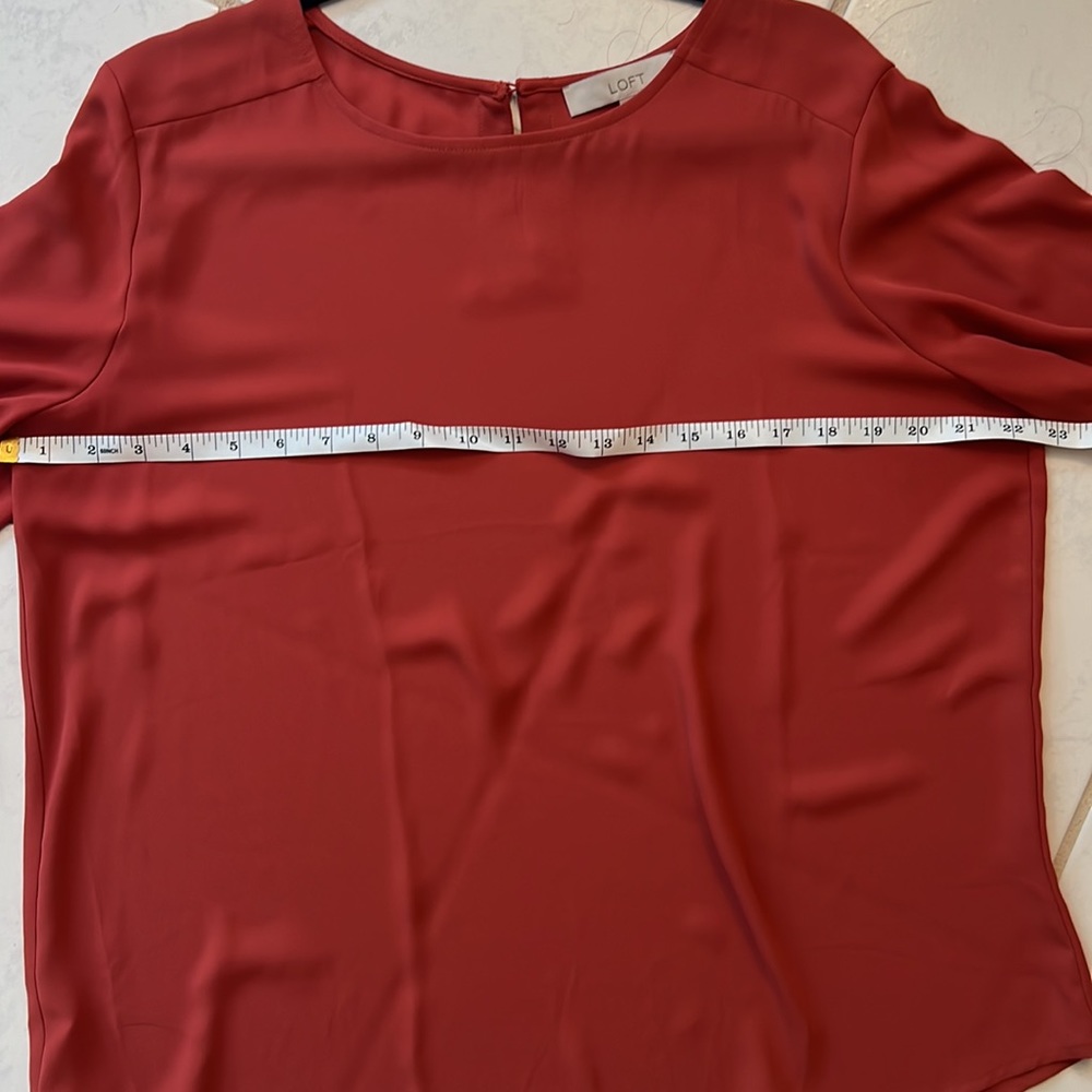 Loft Simple Rust Blouse - image 6